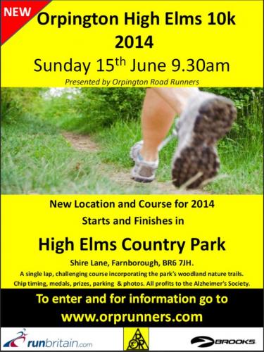 Orpington High Elms Race poster